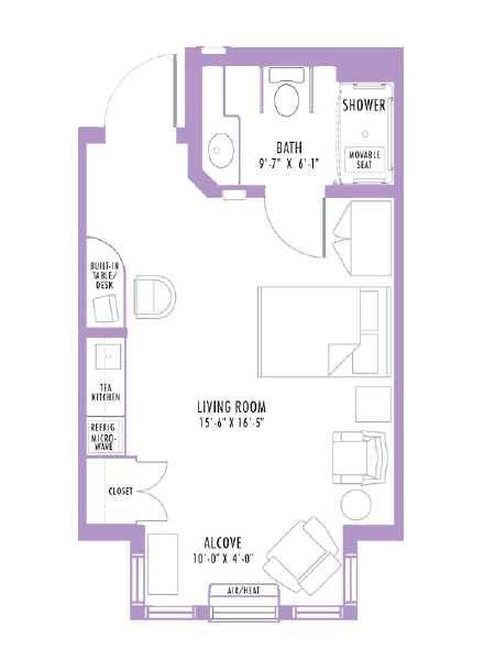 hvhc-shalom-parkside-deluxe-studio-layout