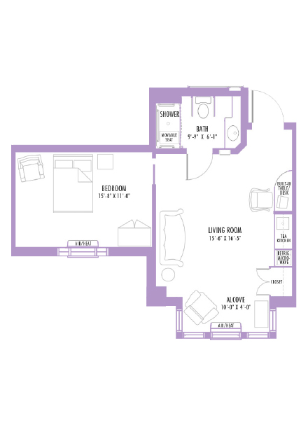 hvhc-shalom-parkside-premium-one-bedroom-layout